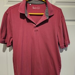 Under Armour Men's Polo Shirt in Red and Gray
